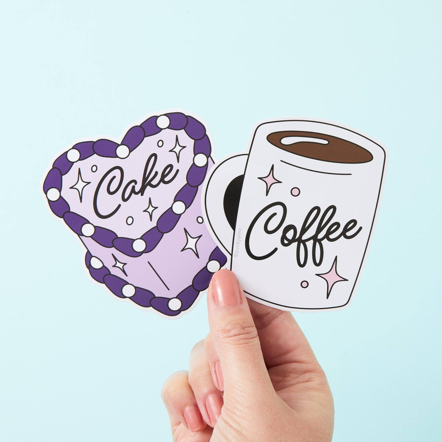 Punky Pins Coffee & Cake 2x Vinyl Sticker Pack