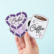 Punky Pins Coffee & Cake 2x Vinyl Sticker Pack