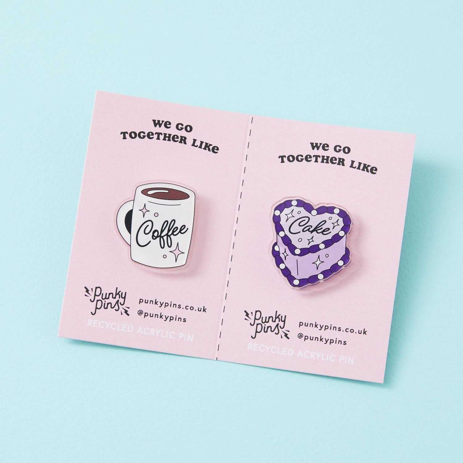 Punky Pins Coffee & Cake Acrylic Pin Pair