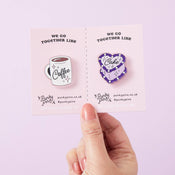 Punky Pins Coffee & Cake Acrylic Pin Pair