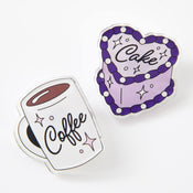 Punky Pins Coffee & Cake Acrylic Pin Pair