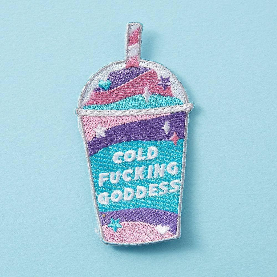 Punky Pins Cold Fucking Goddess Embroidered Iron On Patch