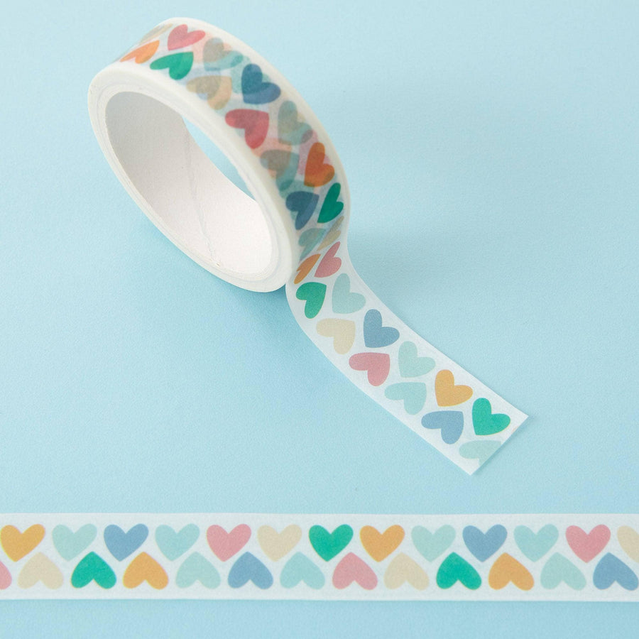 Punky Pins Colourful Pastel Hearts Washi Tape