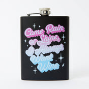 Punky Pins Come rain or shine Hip Flask - Tall Black