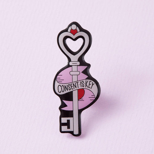 Consent Is Key Eco Metal Pin