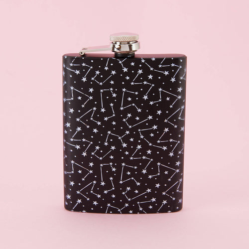 Constellation Hip Flask - Tall Black