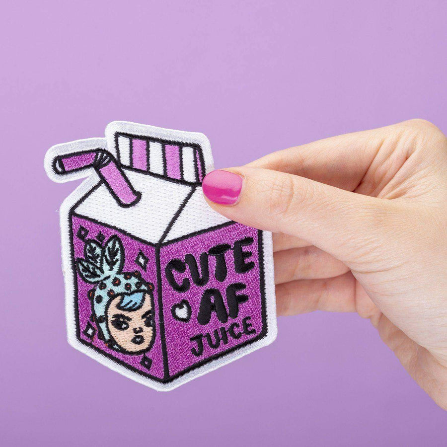 Punky Pins Cute AF Juice Embroidered Iron On Patch