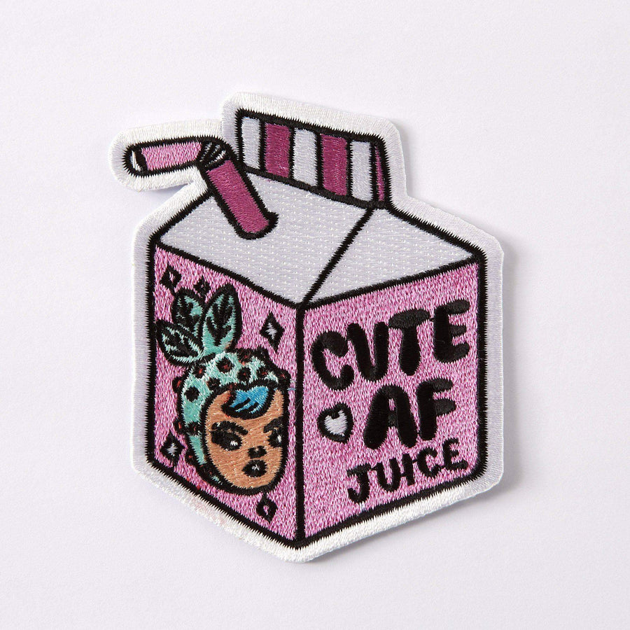 Punky Pins Cute AF Juice Embroidered Iron On Patch