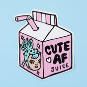 Punky Pins Cute AF Juice Vinyl Sticker