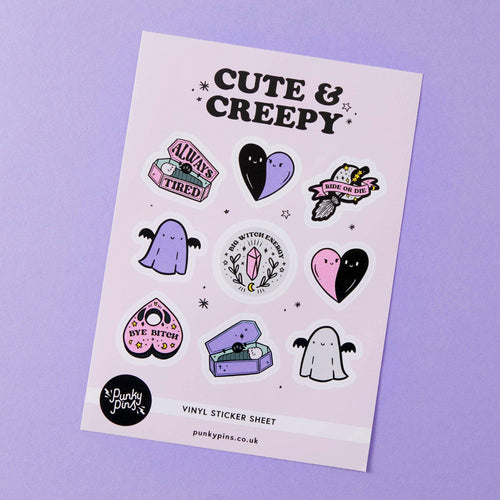 Cute & Creepy A5 Vinyl Sticker Sheet