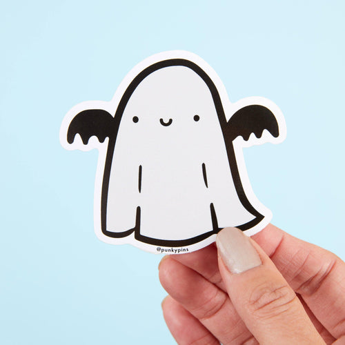 Cute Ghost Bat Vinyl Sticker