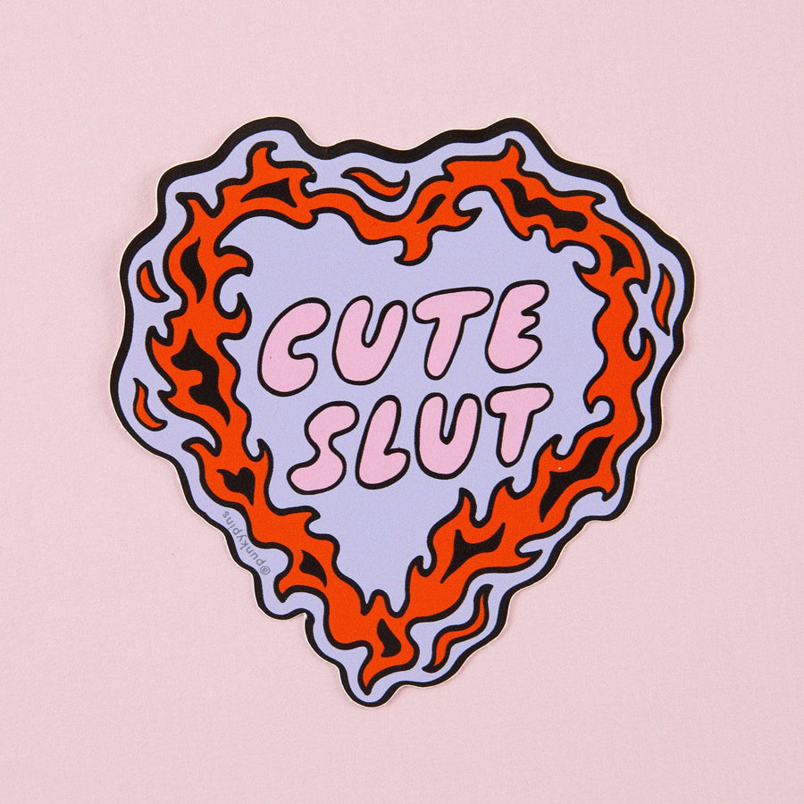 Punky Pins Cute Slut Vinyl Sticker