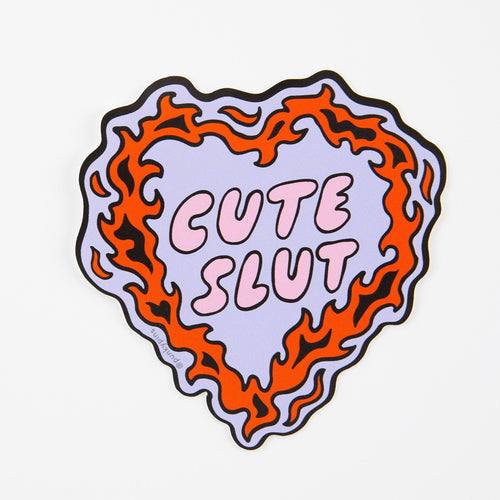 Punky Pins Cute Slut Vinyl Sticker