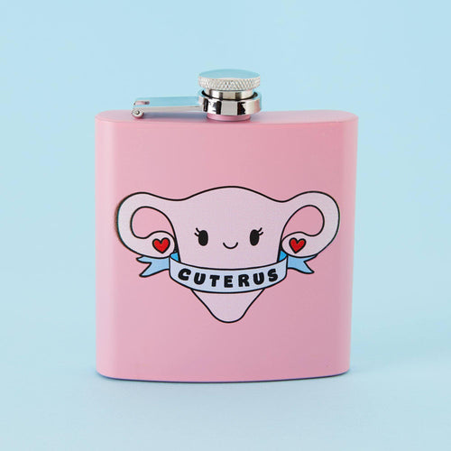 Cuterus Hip Flask - Light Pink