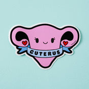 Punky Pins Cuterus Uterus Vinyl Sticker