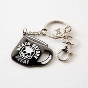 Punky Pins Death Before Decaf Hard Enamel Keyring