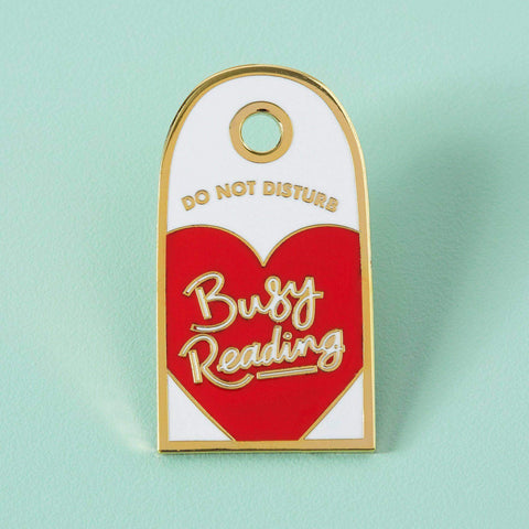 Punky Pins Do Not Disturb Busy Reading Enamel Pin