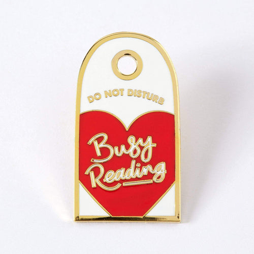 Punky Pins Do Not Disturb Busy Reading Enamel Pin