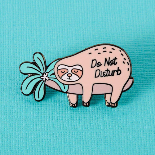 Do Not Disturb Sloth Enamel Pin