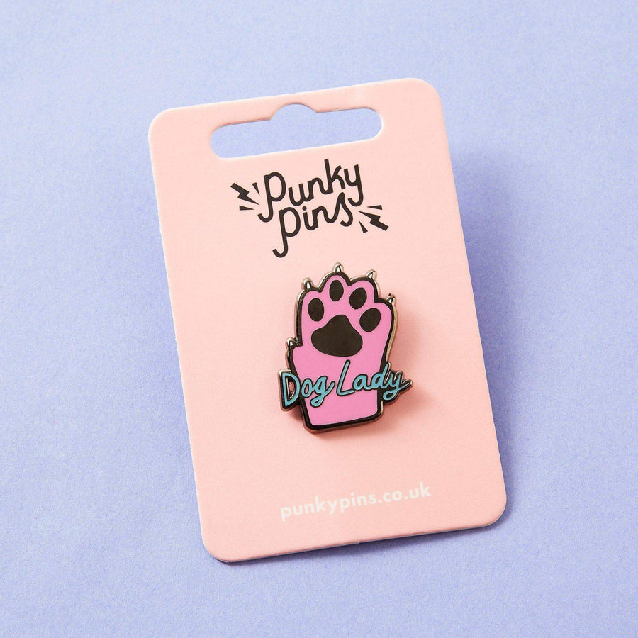 Punky Pins Dog Lady Enamel Pin