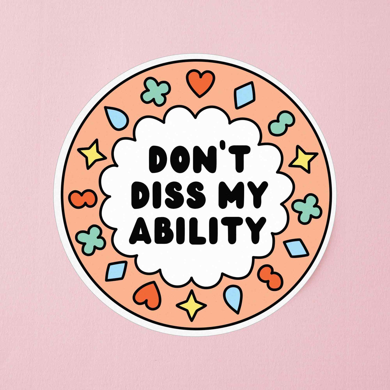 Punky Pins Don't Diss My Ability Vinyl Sticker