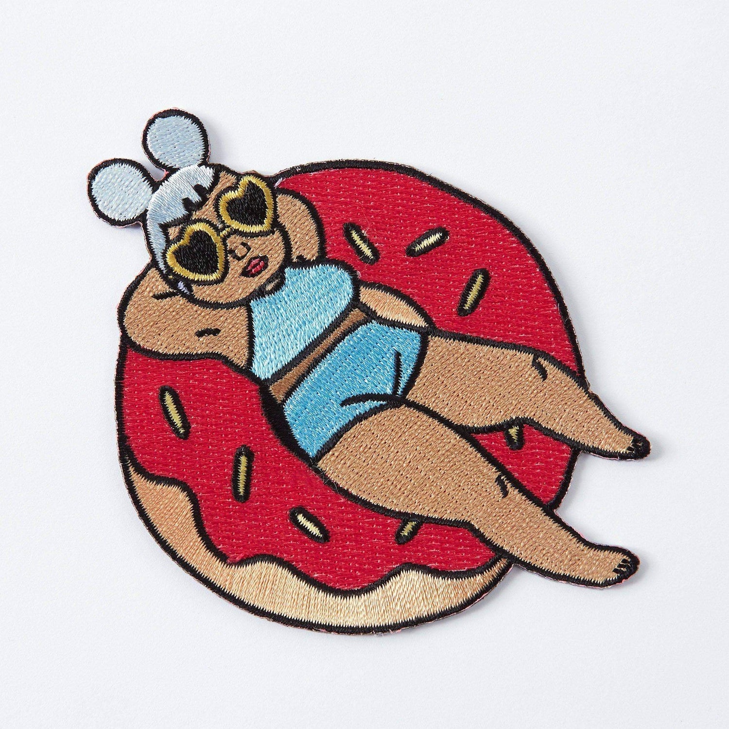 Punky Pins Donut Babe Embroidered Iron On Patch