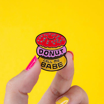 Punky Pins Donut Call Me Babe Enamel Pin
