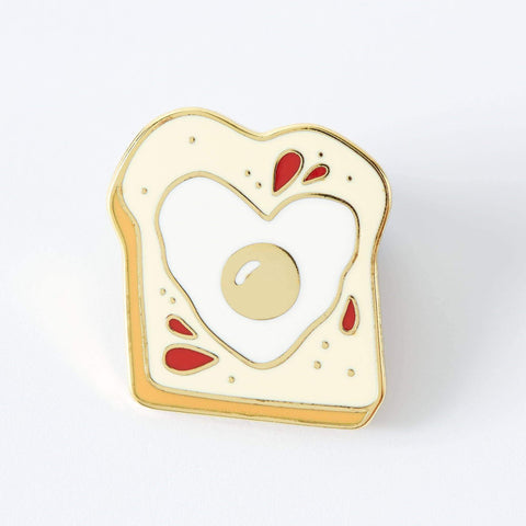 Punky Pins Egg on Toast Enamel Pin