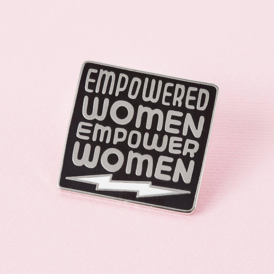 Punky Pins Empowered Women Empower Women Black Enamel Pin - Limited Edition