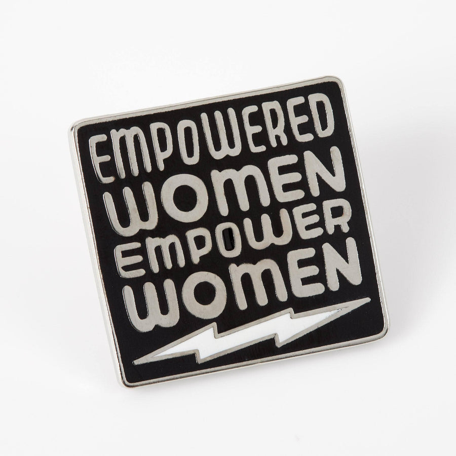 Punky Pins Empowered Women Empower Women Black Enamel Pin - Limited Edition