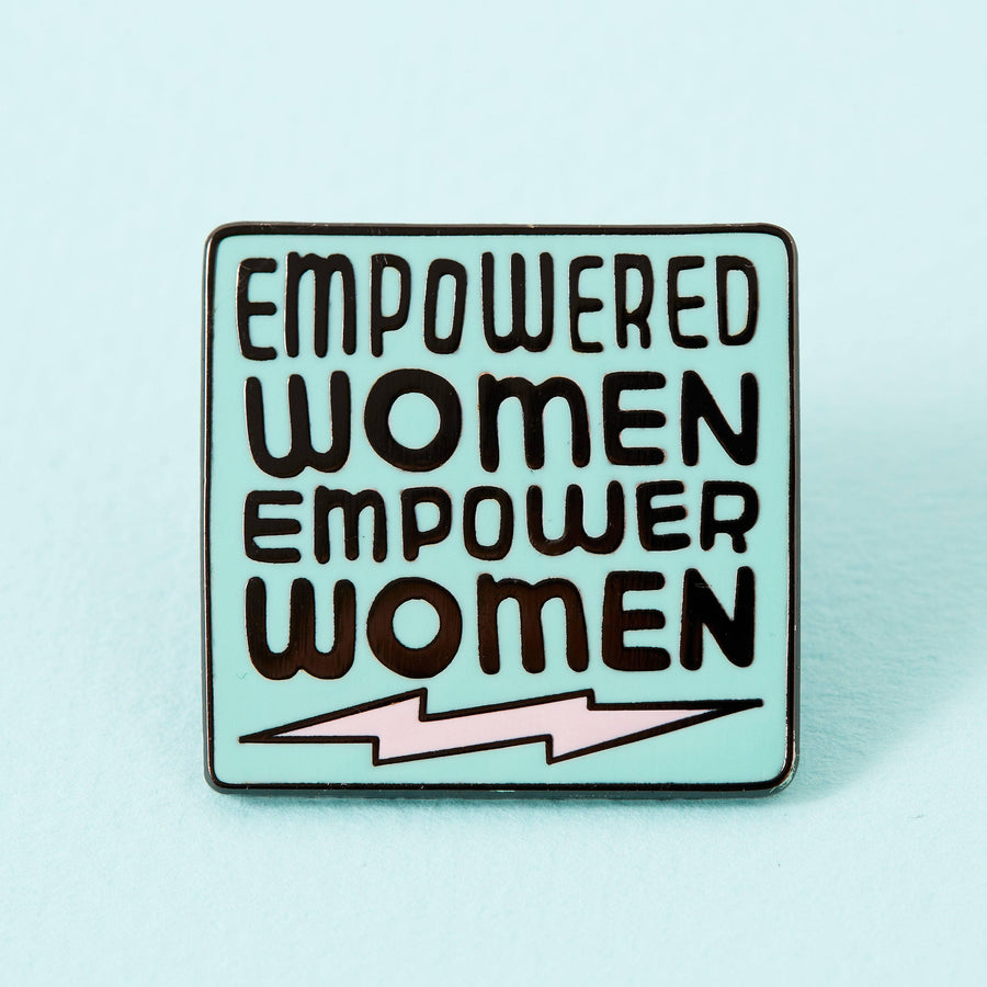 Punky Pins Empowered Women Empower Women Green Enamel Pin - Limited Edition