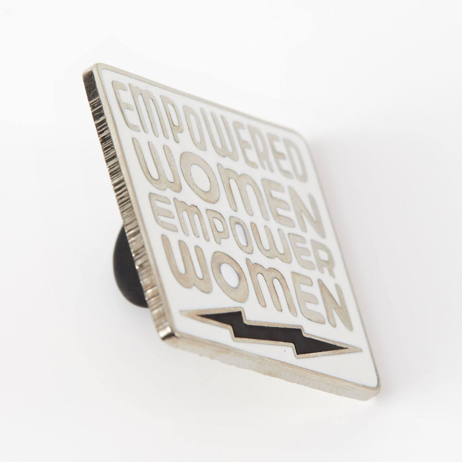 Punky Pins Empowered Women Empower Women White Enamel Pin - Limited Edition