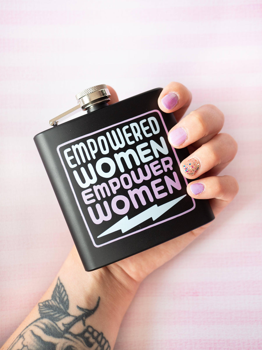 Punky Pins Empowered Women Hip Flask