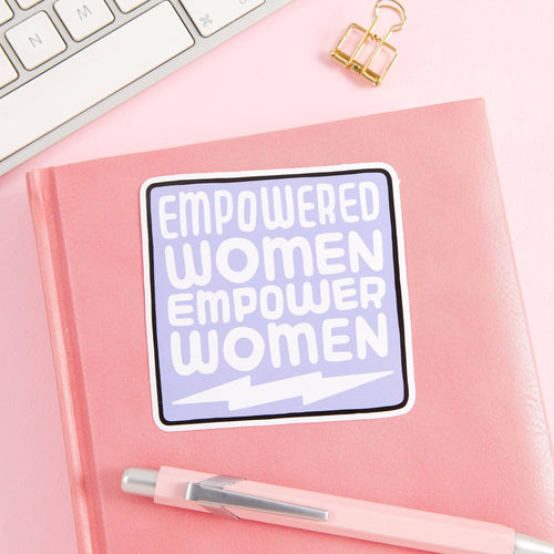 Punky Pins Empowered Women - Purple Vinyl Sticker