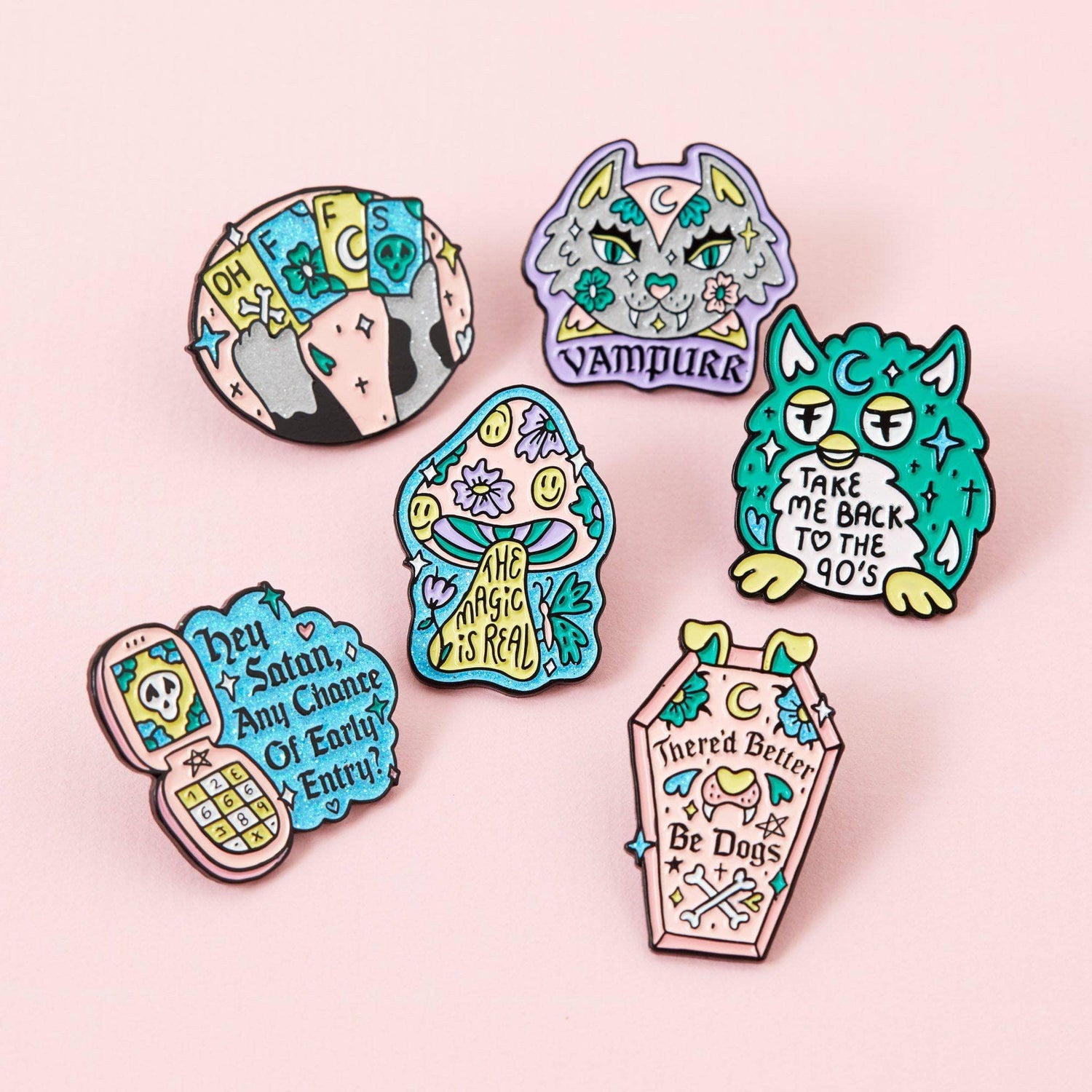 Punky Pins Evil Nostalgic Furby Enamel Pin