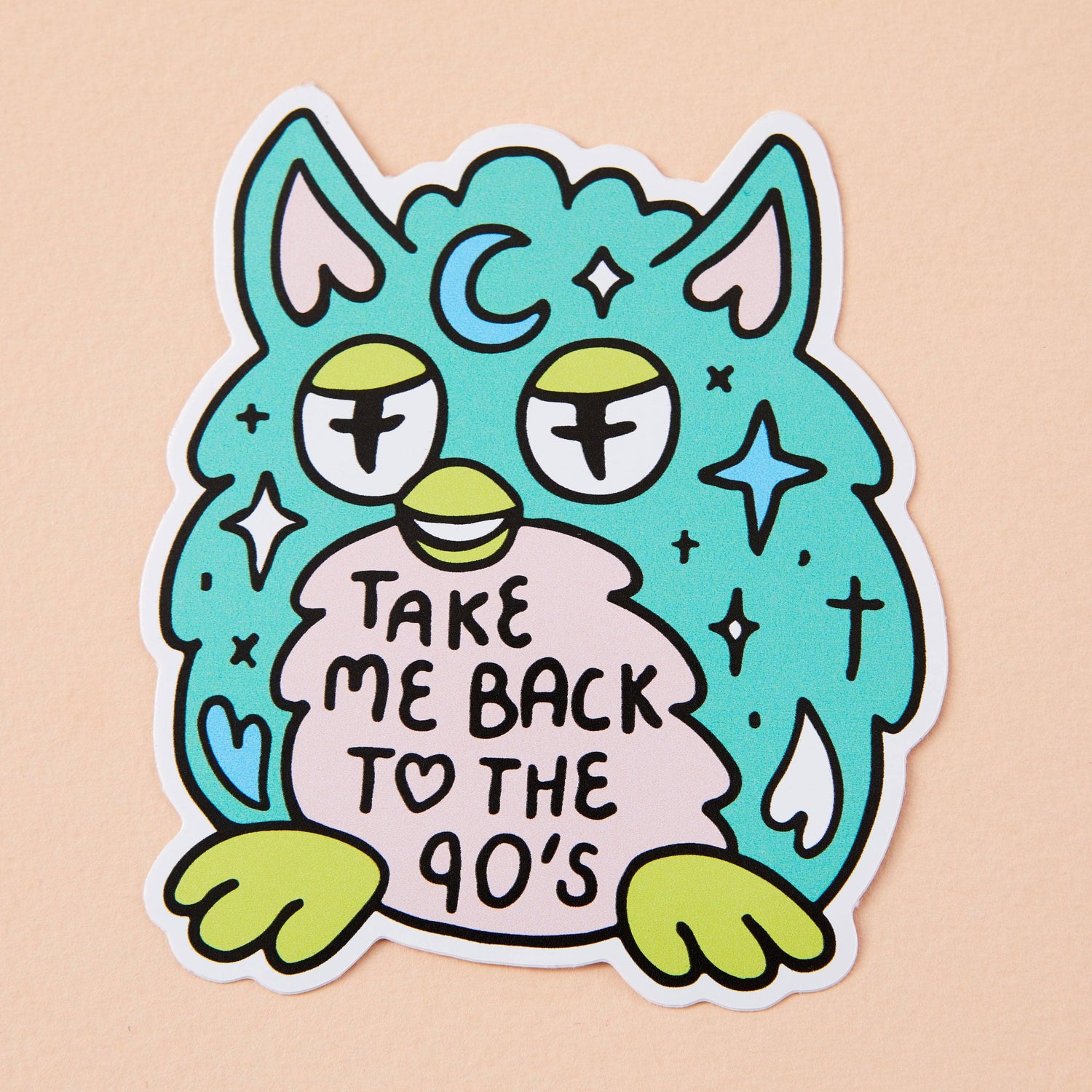 Punky Pins Evil Nostalgic Furby Vinyl Sticker