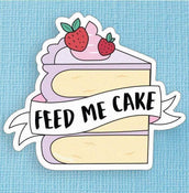 Punky Pins Feed Me Cake Large Vinyl Sticker