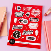 Punky Pins Feminist A5 Vinyl Sticker Sheet