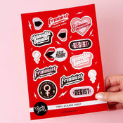 Punky Pins Feminist A5 Vinyl Sticker Sheet