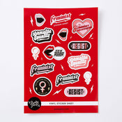 Punky Pins Feminist A5 Vinyl Sticker Sheet