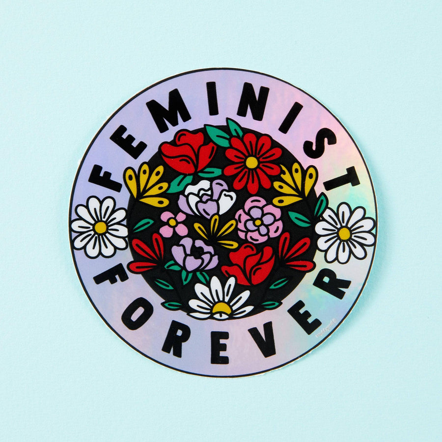 Punky Pins Feminist Forever Holographic Sticker