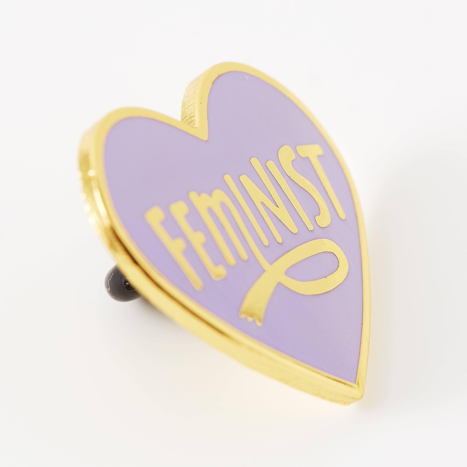 Punky Pins Feminist Heart Lilac Enamel Pin - Limited Edition