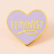 Punky Pins Feminist Heart Lilac Enamel Pin - Limited Edition