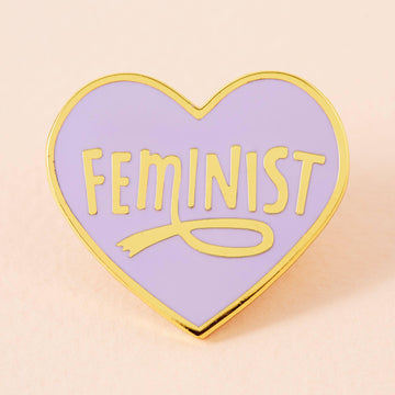 Punky Pins Feminist Heart Lilac Enamel Pin - Limited Edition