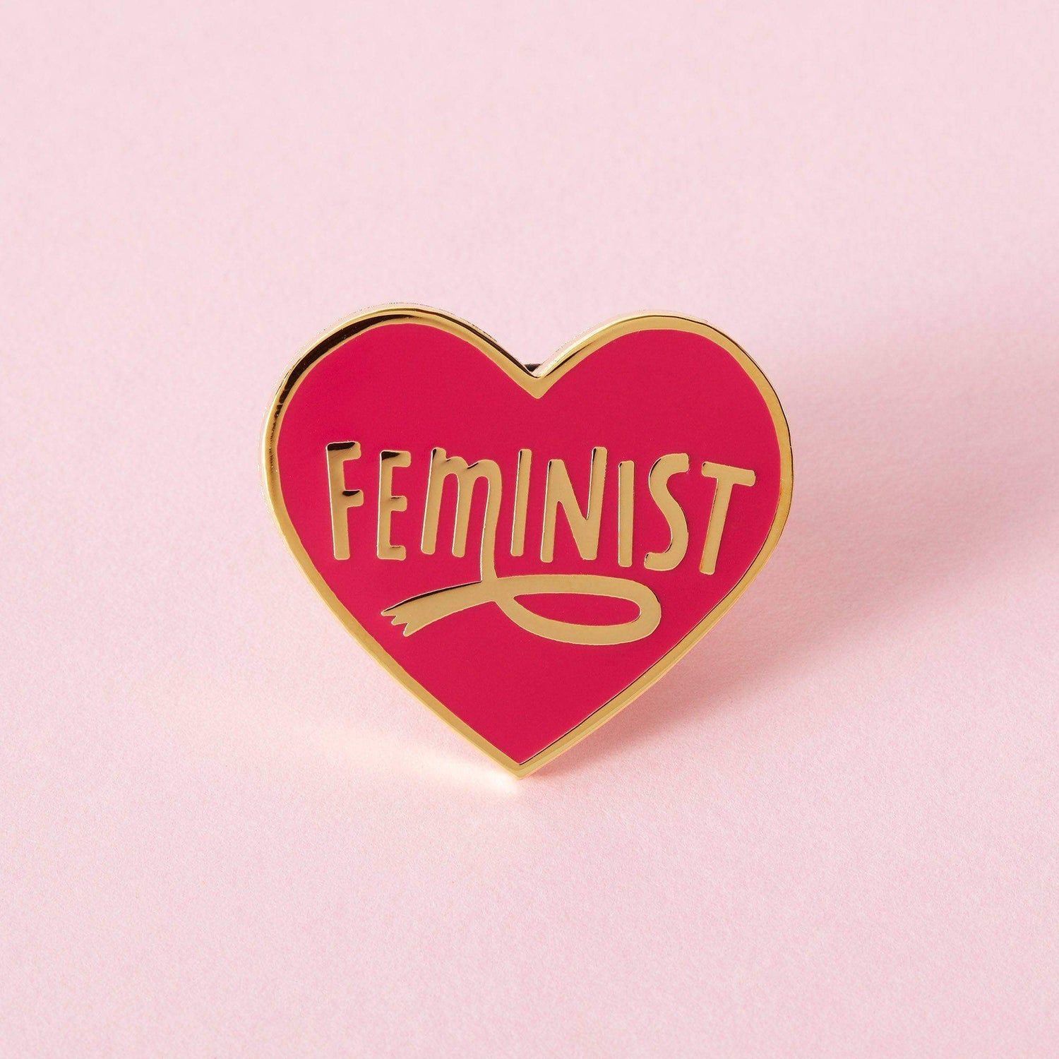 Punky Pins Feminist Heart Shaped Enamel Pin