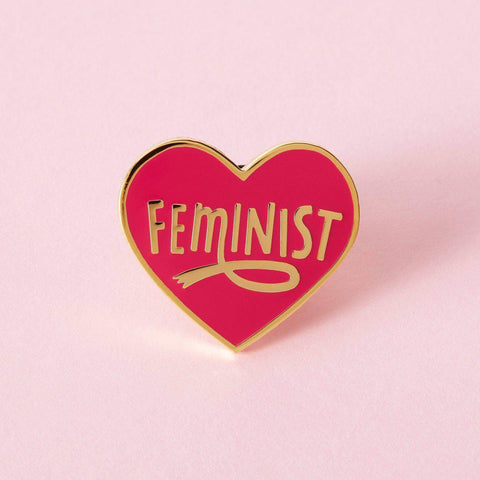 Punky Pins Feminist Heart Shaped Enamel Pin