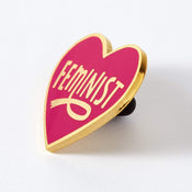 Punky Pins Feminist Heart Shaped Enamel Pin