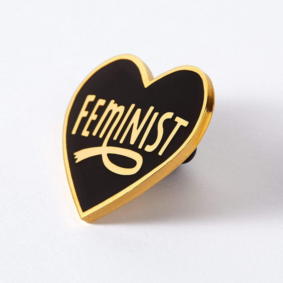 Punky Pins Feminist Heart Shaped Enamel Pin