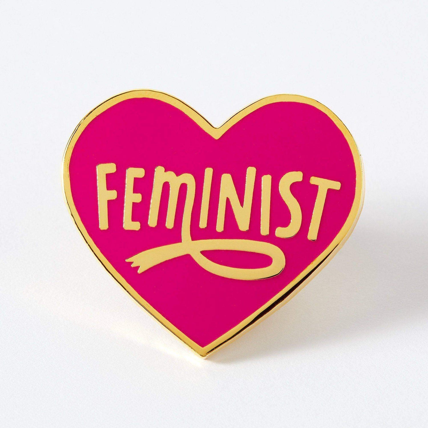 Punky Pins Feminist Heart Shaped Enamel Pin