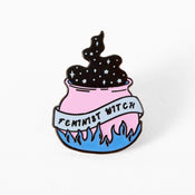 Punky Pins Feminist Witch Cauldron Enamel Pin